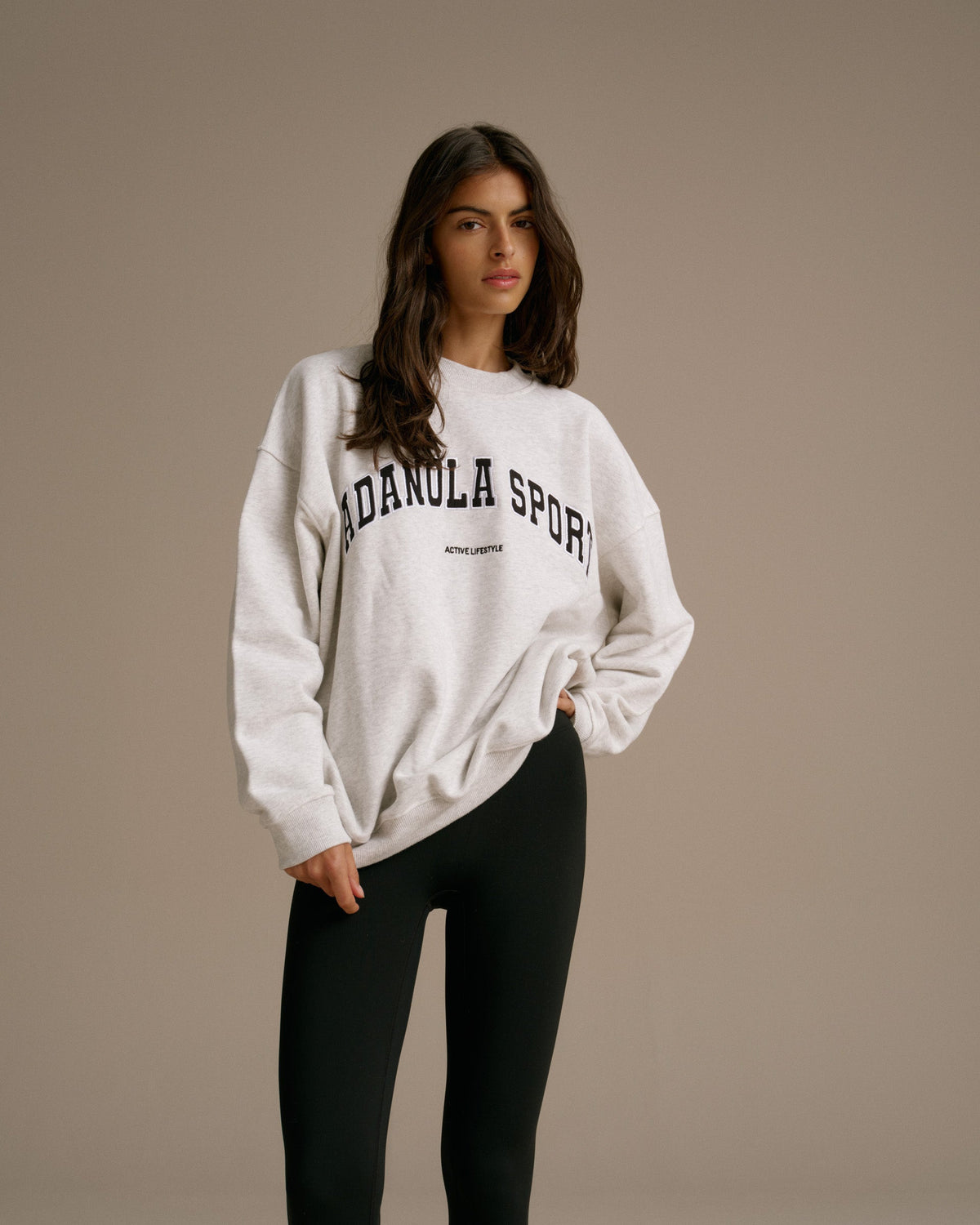 Oversized Sweatshirt - Light Grey Melange