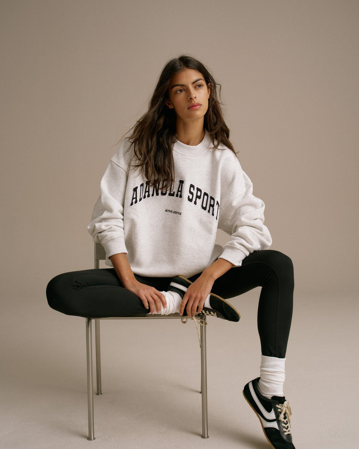 Oversized Sweatshirt - Light Grey Melange