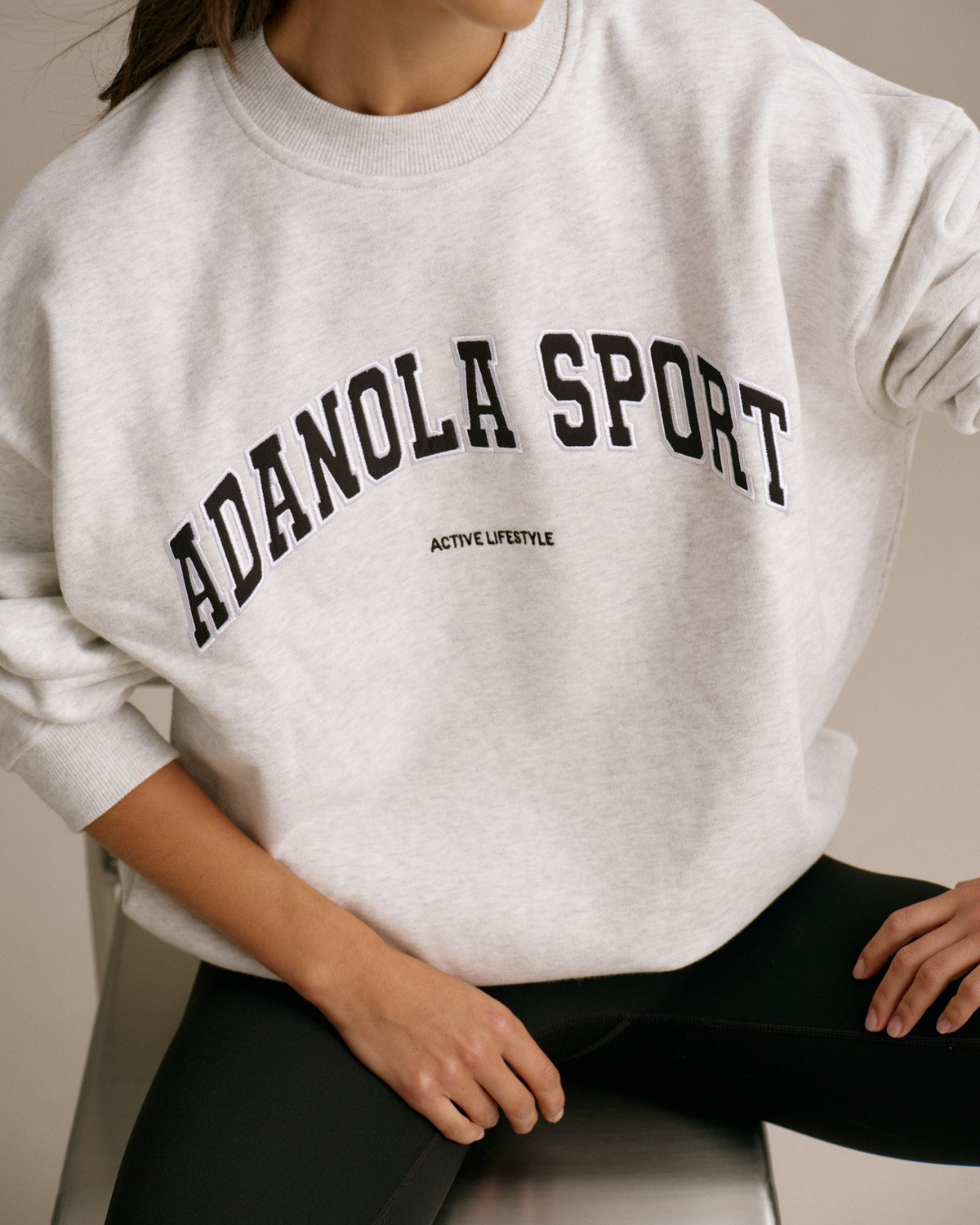 Oversized Sweatshirt - Light Grey Melange