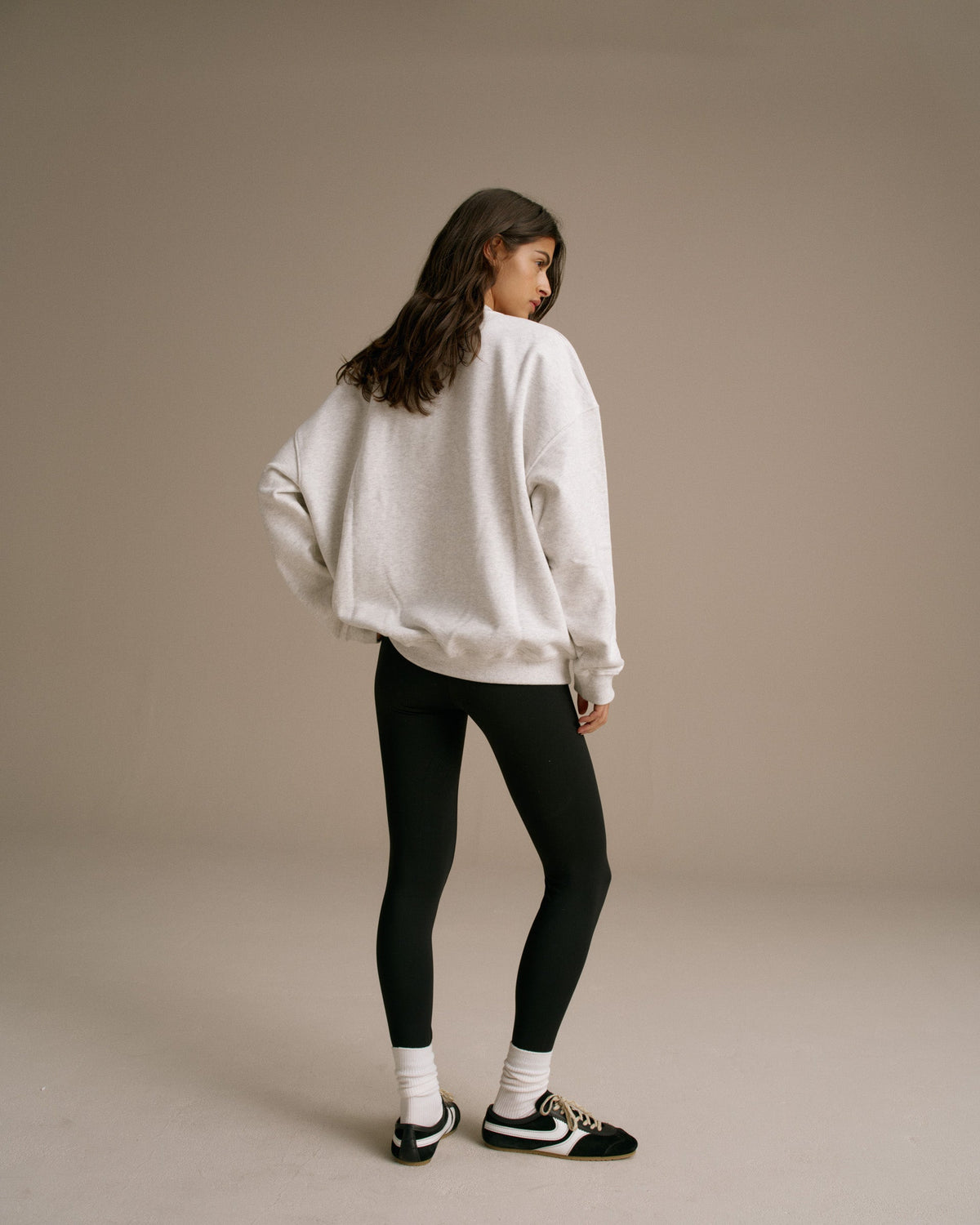 Oversized Sweatshirt - Light Grey Melange