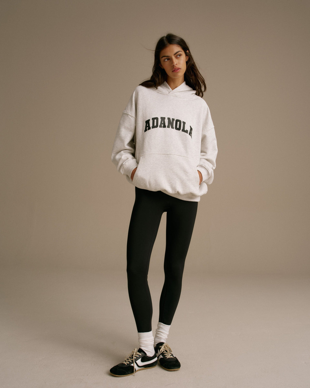Oversized Hoodie - Light Grey Melange