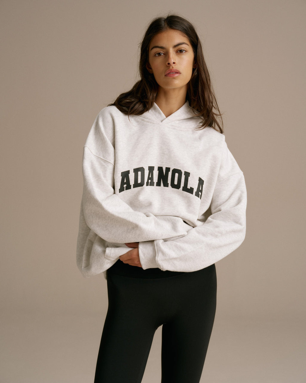 Oversized Hoodie - Light Grey Melange
