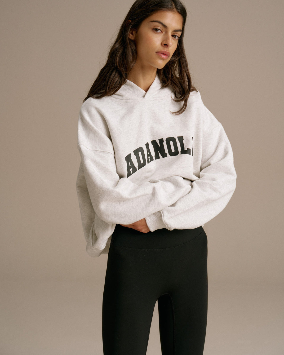Oversized Hoodie - Light Grey Melange