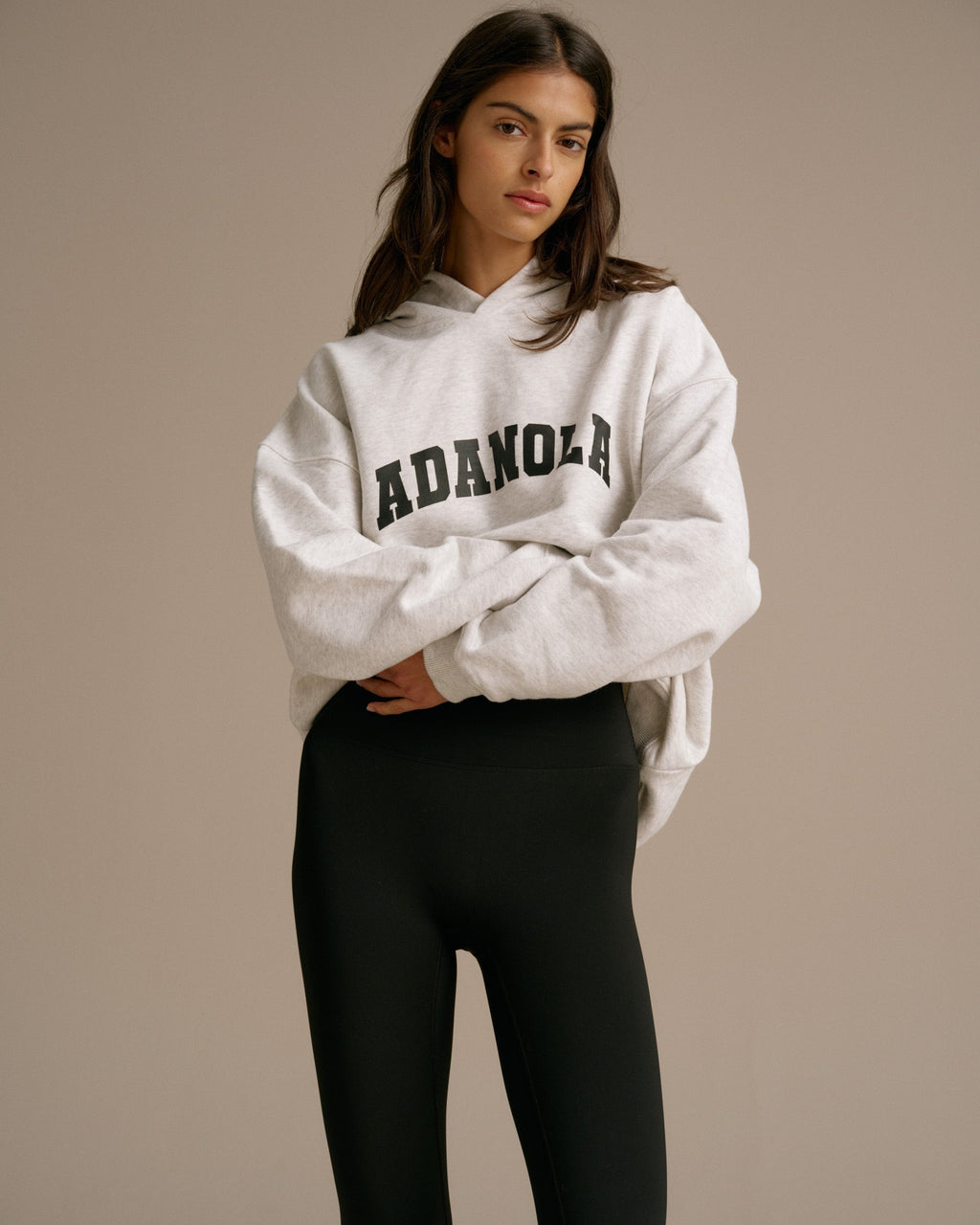 Oversized Hoodie - Light Grey Melange
