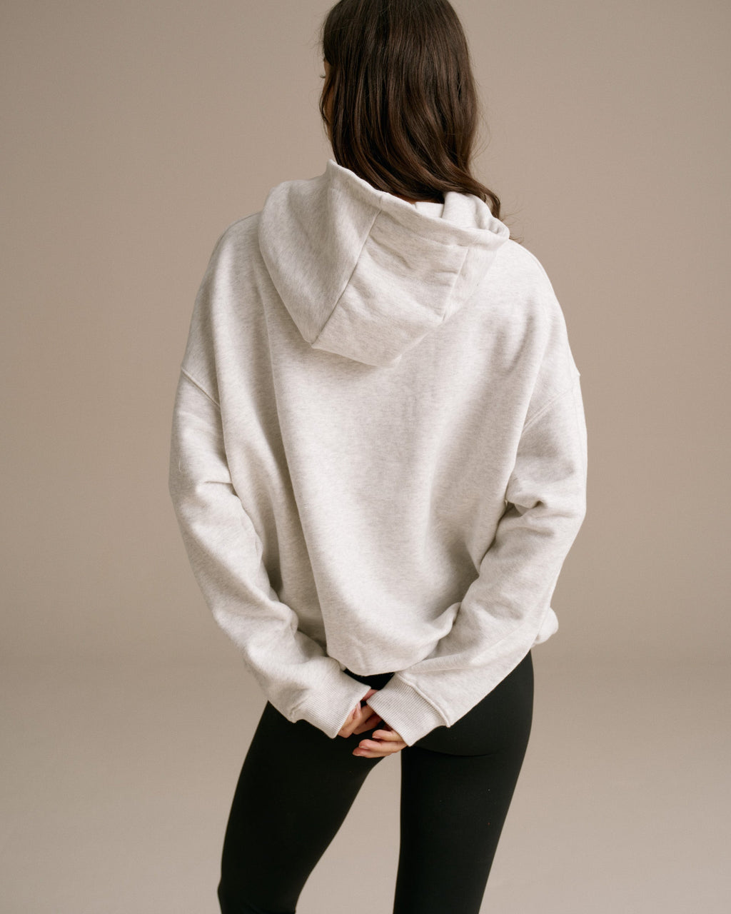 Oversized Hoodie - Light Grey Melange