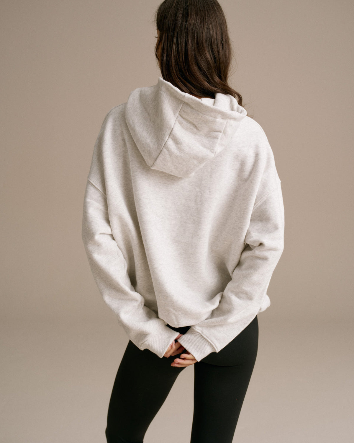 Oversized Hoodie - Light Grey Melange