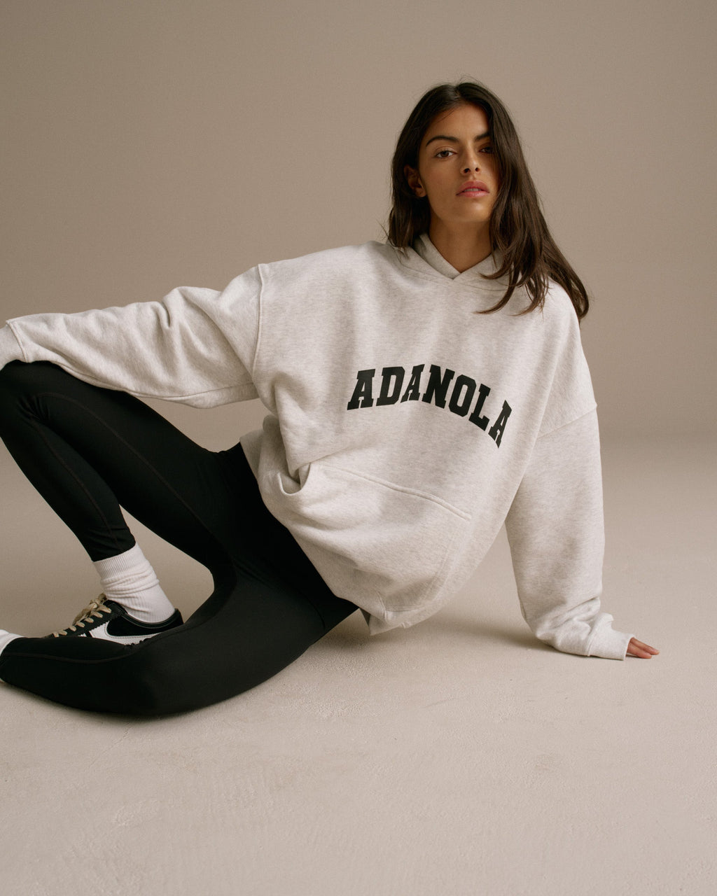 Oversized Hoodie - Light Grey Melange