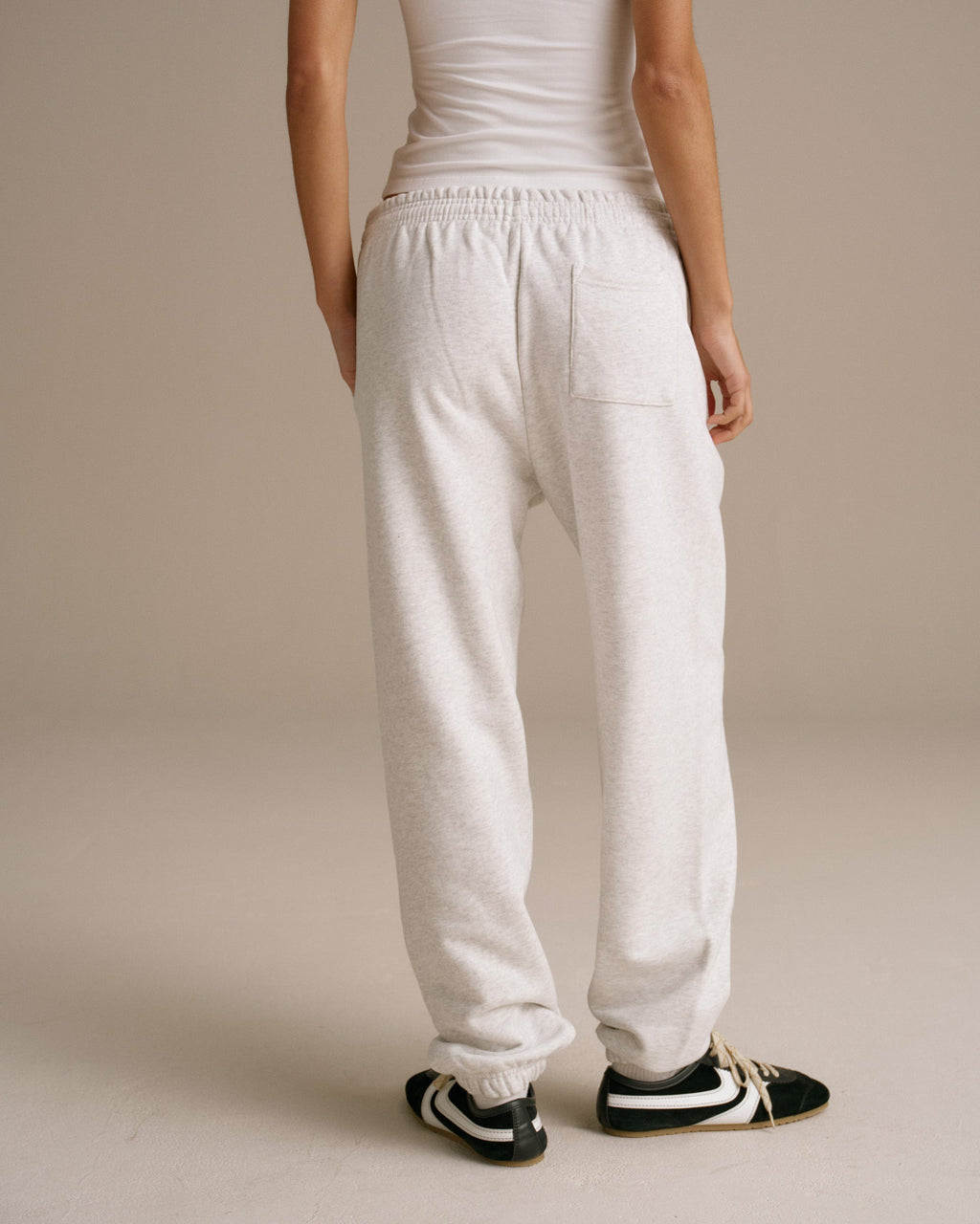 Cuffed Sweatpants - Light Grey Melange