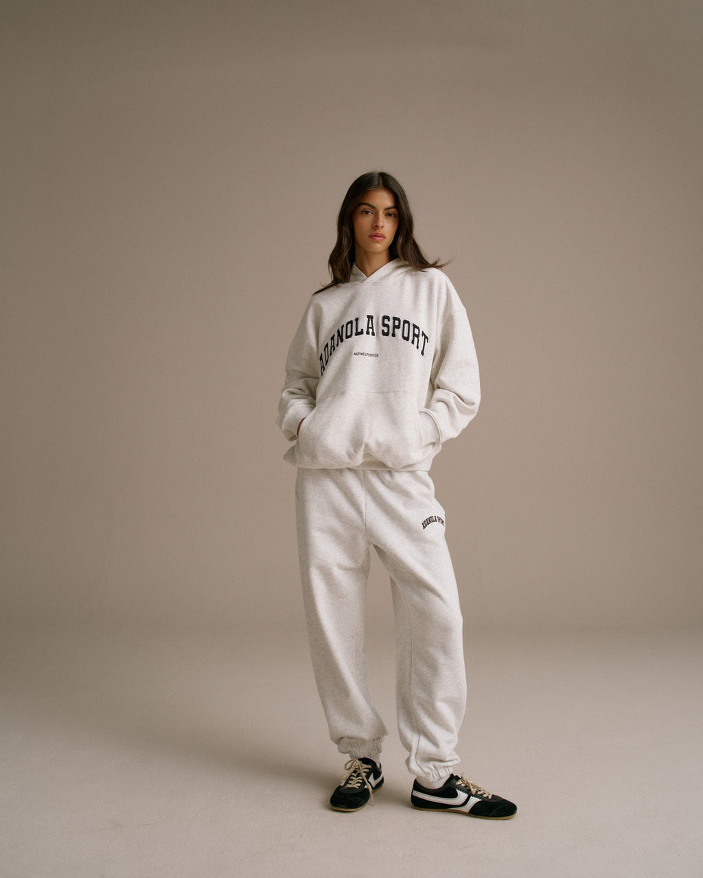 Oversized Hoodie - Light Grey Melange