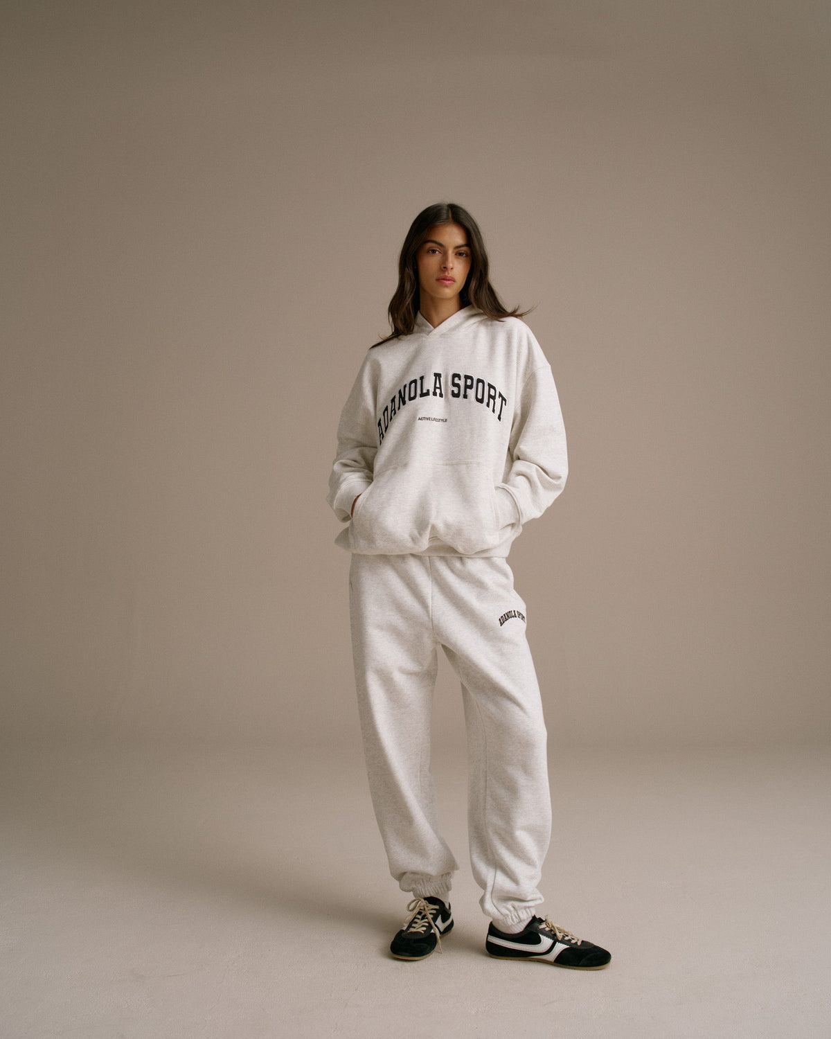 Oversized Hoodie - Light Grey Melange