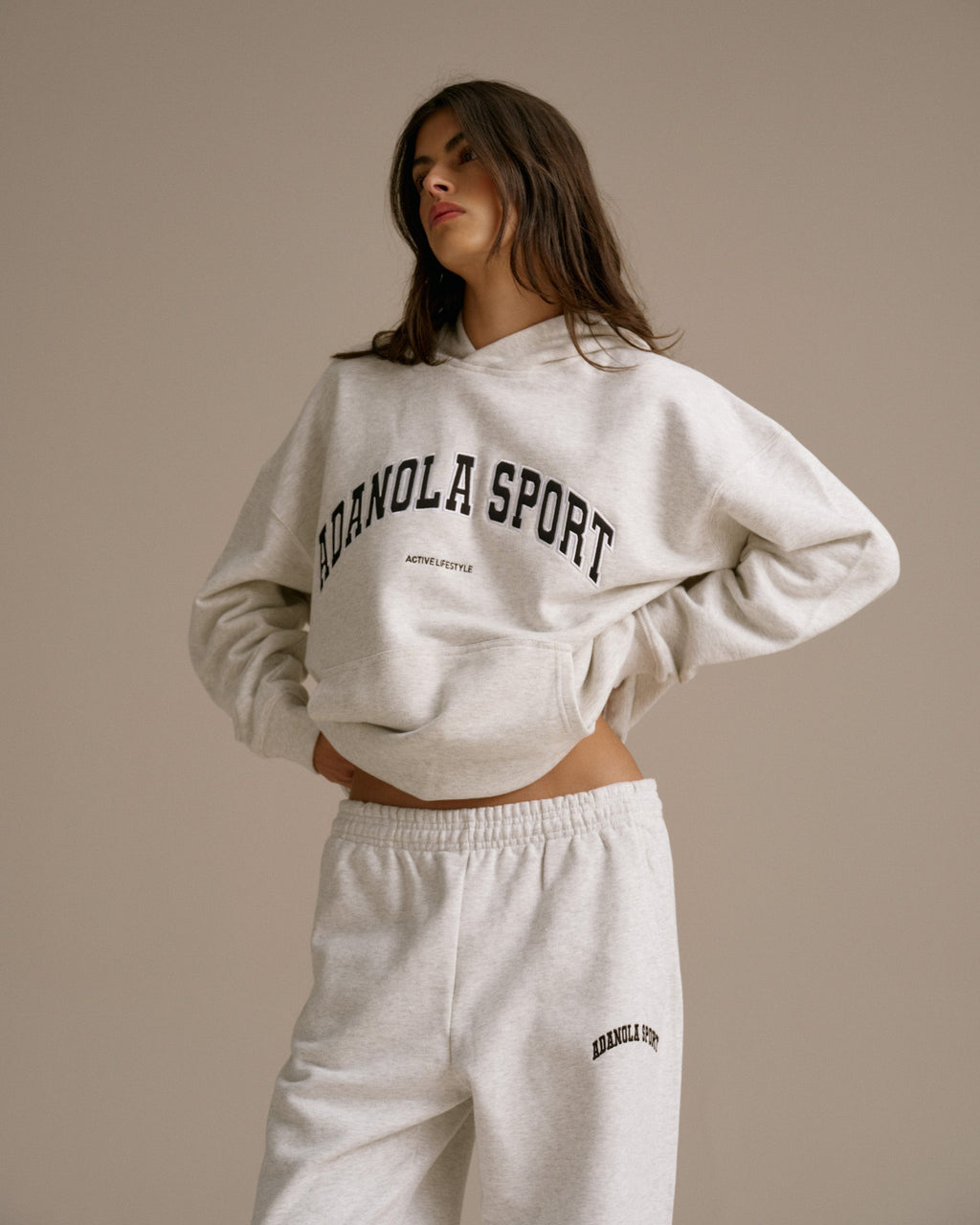 Oversized Hoodie - Light Grey Melange