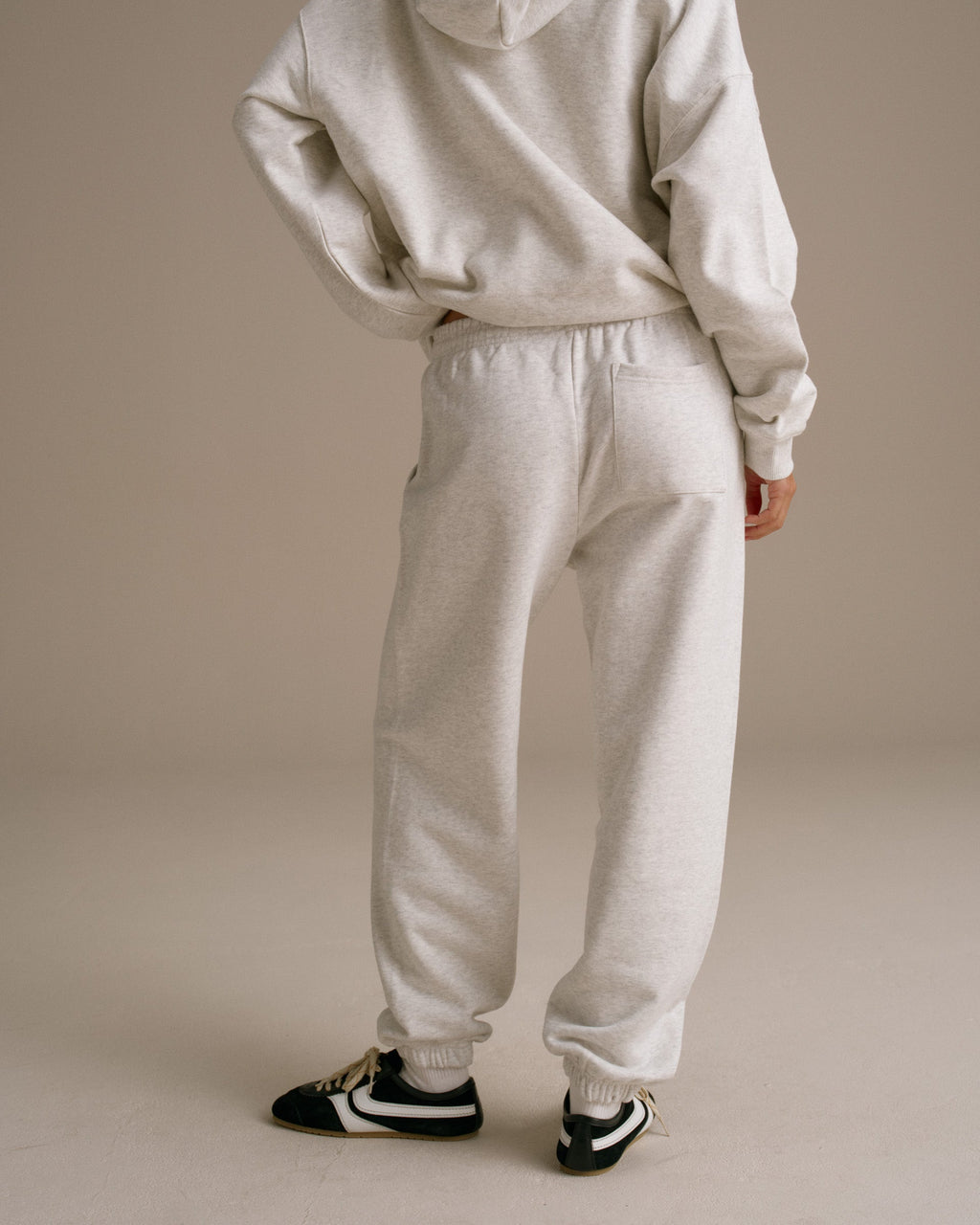 Cuffed Sweatpants - Light Grey Melange