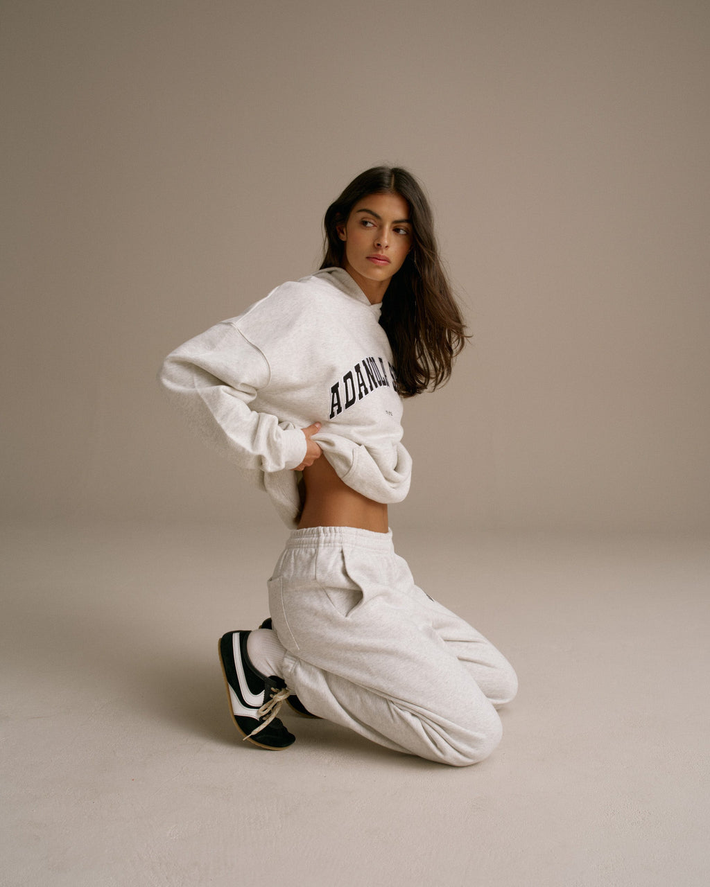 Cuffed Sweatpants - Light Grey Melange
