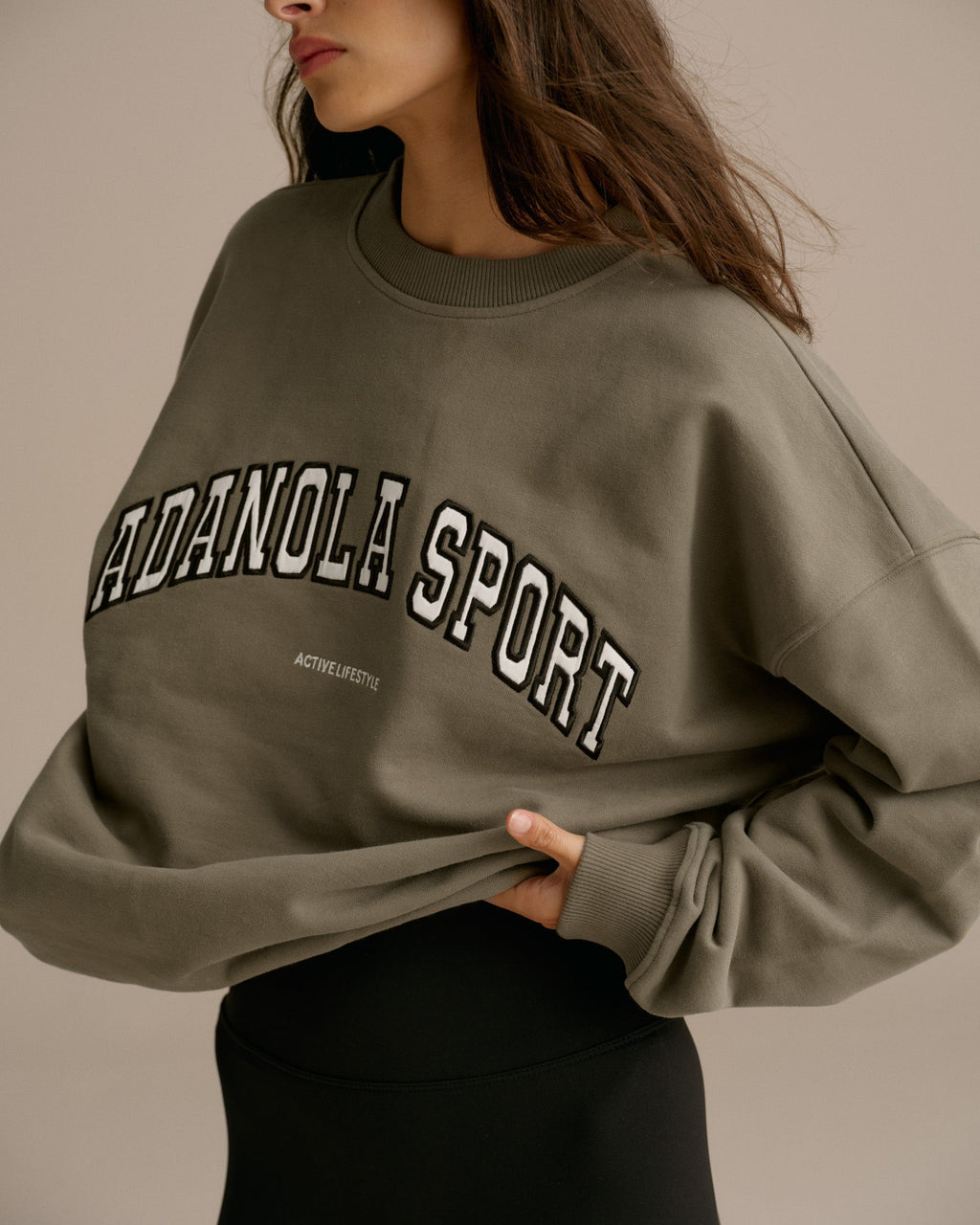 Oversized Sweatshirt - Olive Green