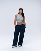 Rib Tank Top - Light Grey Melange