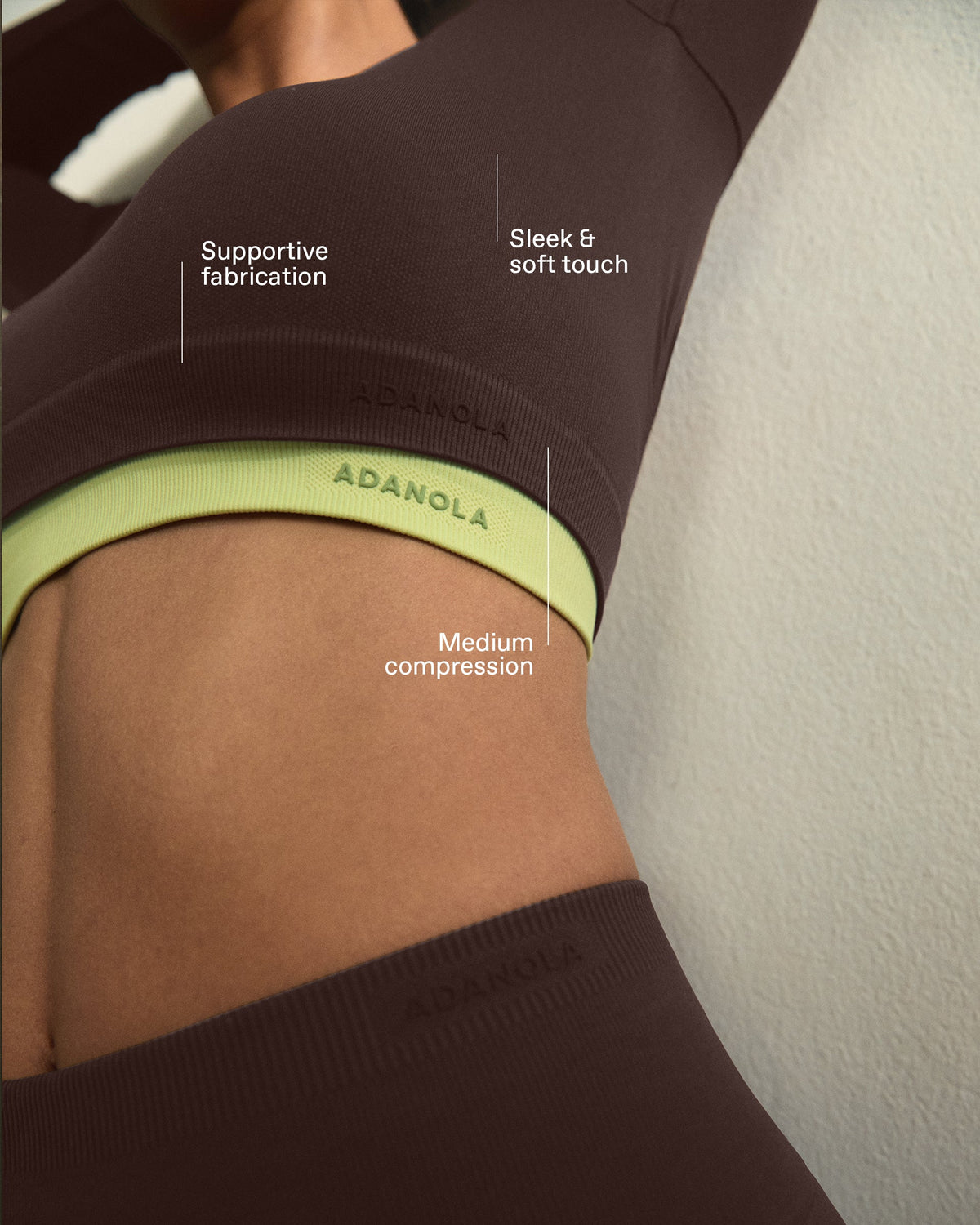 Classic Seamless Open Back Top - Chocolate Brown