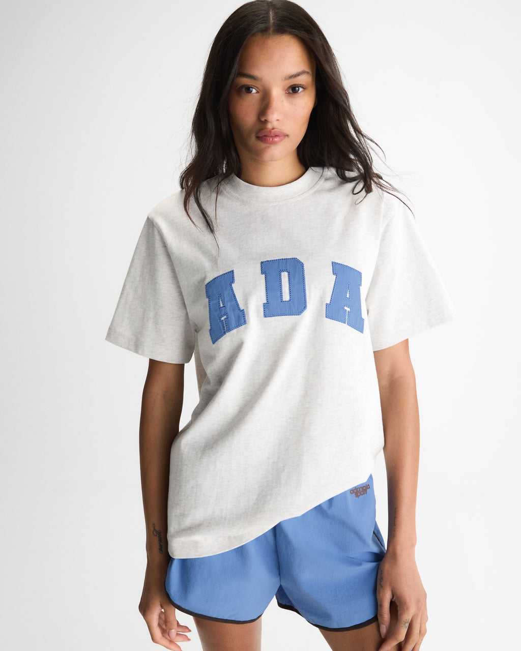 Oversized T-shirt - Light Grey Melange