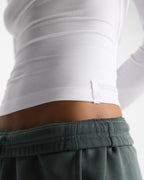 Modal Soft Long Sleeve Top - White
