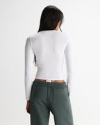 Modal Soft Long Sleeve Top - White