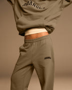 Straight Leg Sweatpants - Khaki Beige