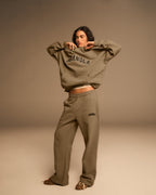 Straight Leg Sweatpants - Khaki Beige