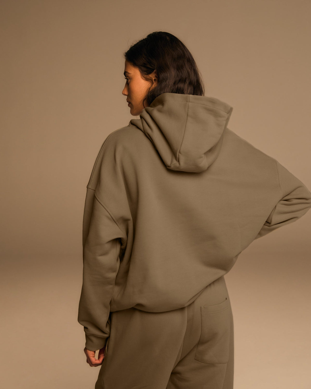 Oversized Hoodie - Khaki Beige