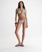 Reversible Side Tide Bikini Bottoms - Blossom Blue/White