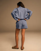 Cotton Boxer Shorts - Blue