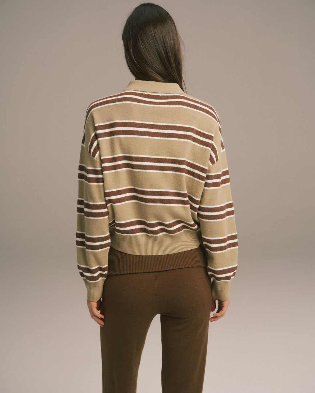 Knit Stripe Sweatshirt - Pistachio