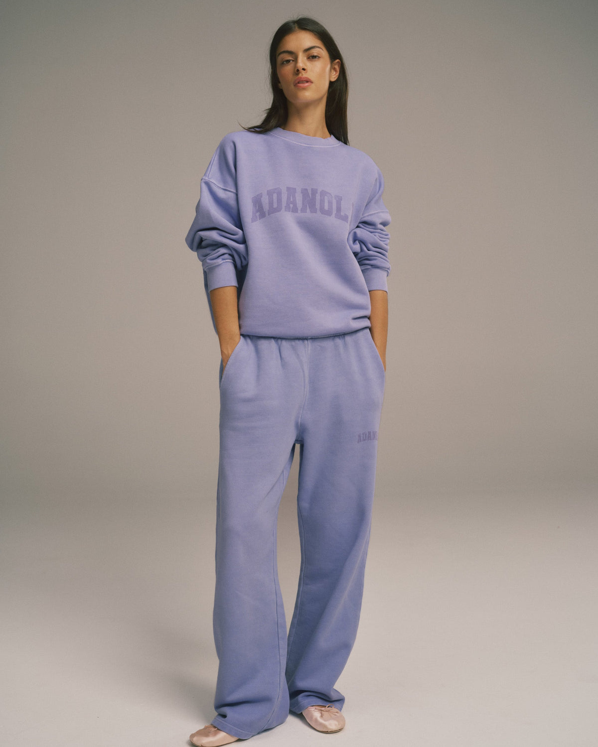 Straight Leg Sweatpants - Washed Lavender