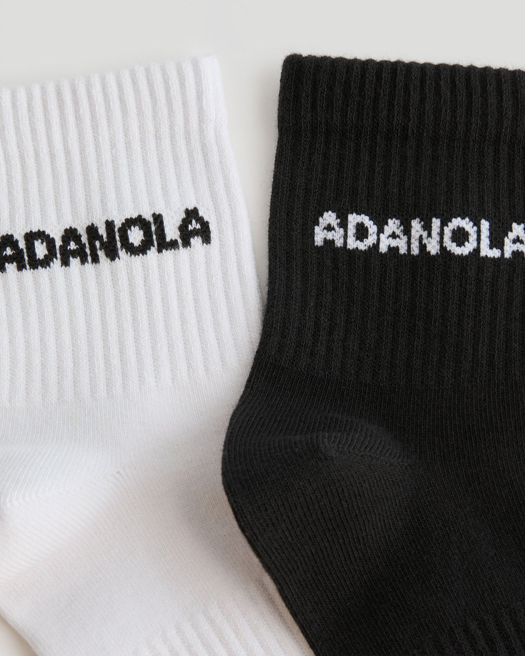 2 Pack Mid Length Socks - White/Black