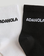 2 Pack Mid Length Socks - White/Black