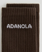 2 Pack Socks - Chocolate Brown/Light Grey Melange