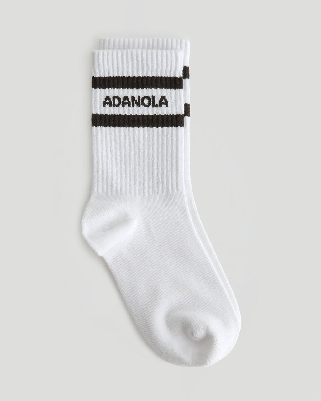 3 Pack Multi Branding Socks - Coffee Bean/White