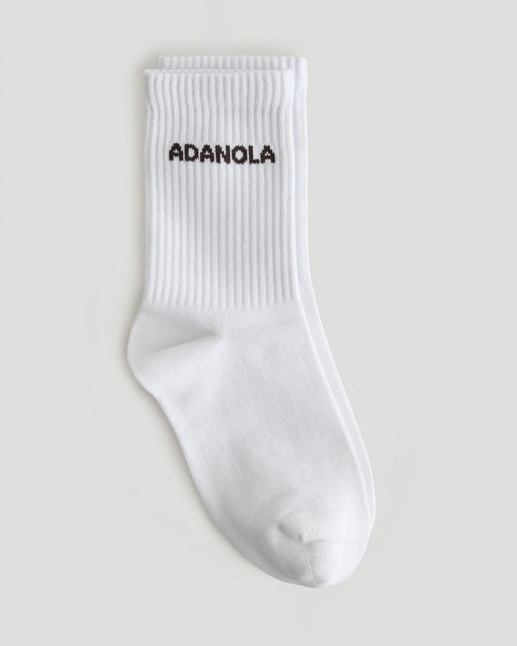 3 Pack Multi Branding Socks - Coffee Bean/White