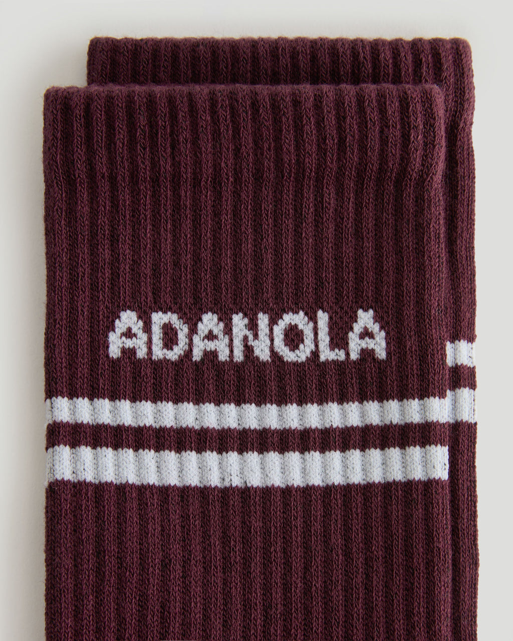 3 Pack Multi Branding Socks - Damson Red/White
