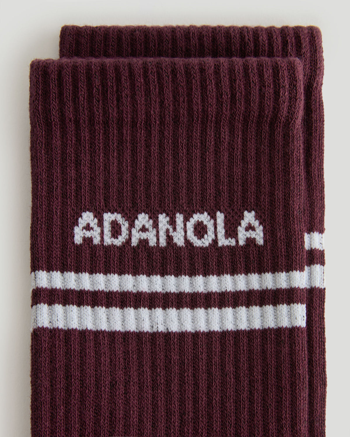 3 Pack Multi Branding Socks - Damson Red/White