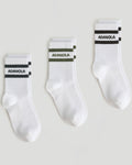 3 Pack Sports Socks - Coffee Bean/Midnight Blue/Olive Green