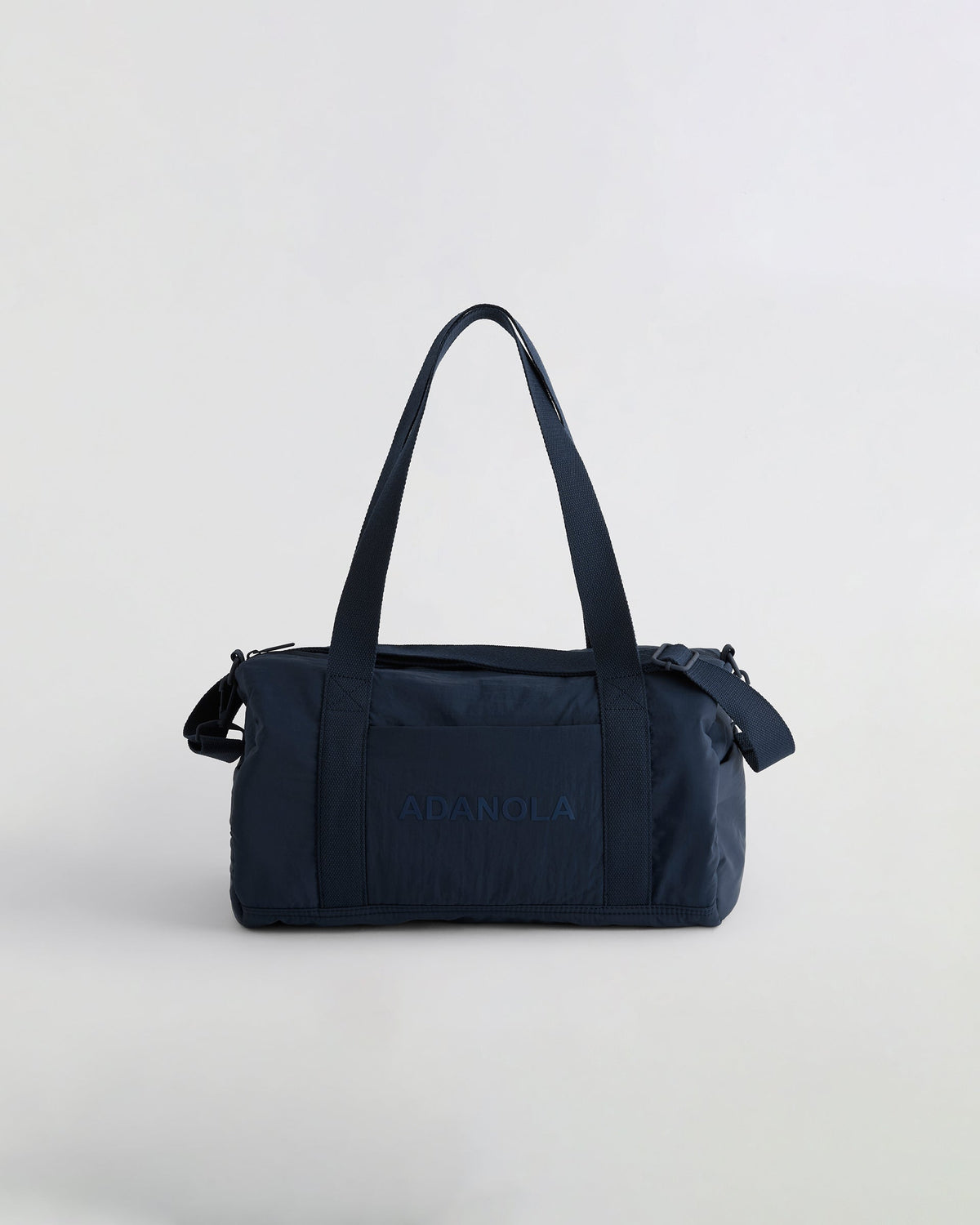 Nylon Duffle Gym Bag - Navy Blue