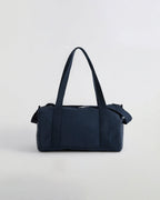 Nylon Duffle Gym Bag - Navy Blue