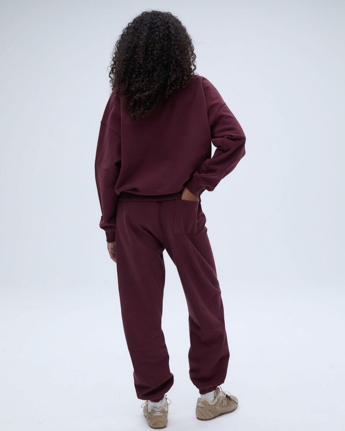 Cuffed Sweatpants - Burgundy