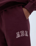 Cuffed Sweatpants - Burgundy