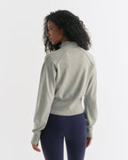 Knit Funnel Neck Sweatshirt - Grey Melange